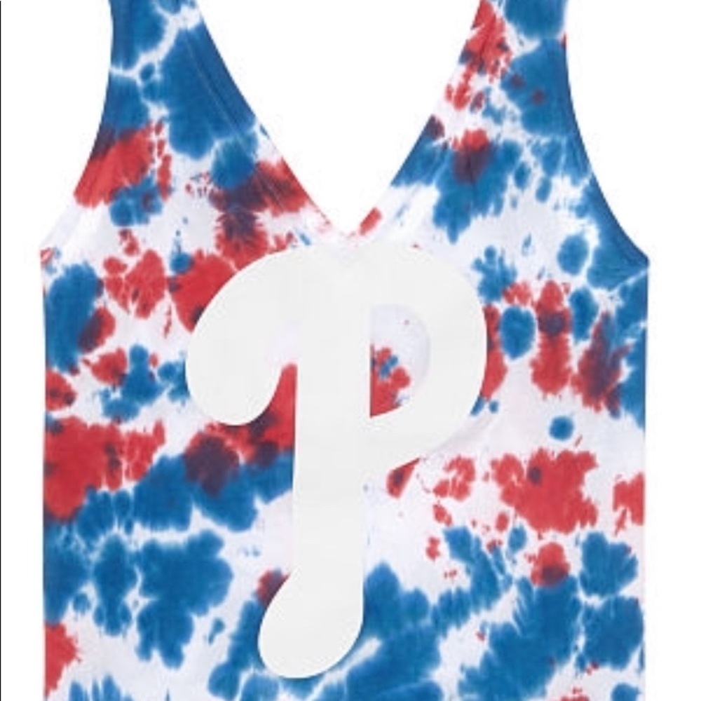 VS PINK Philadelphia Phillies Tied Dye Tank Top